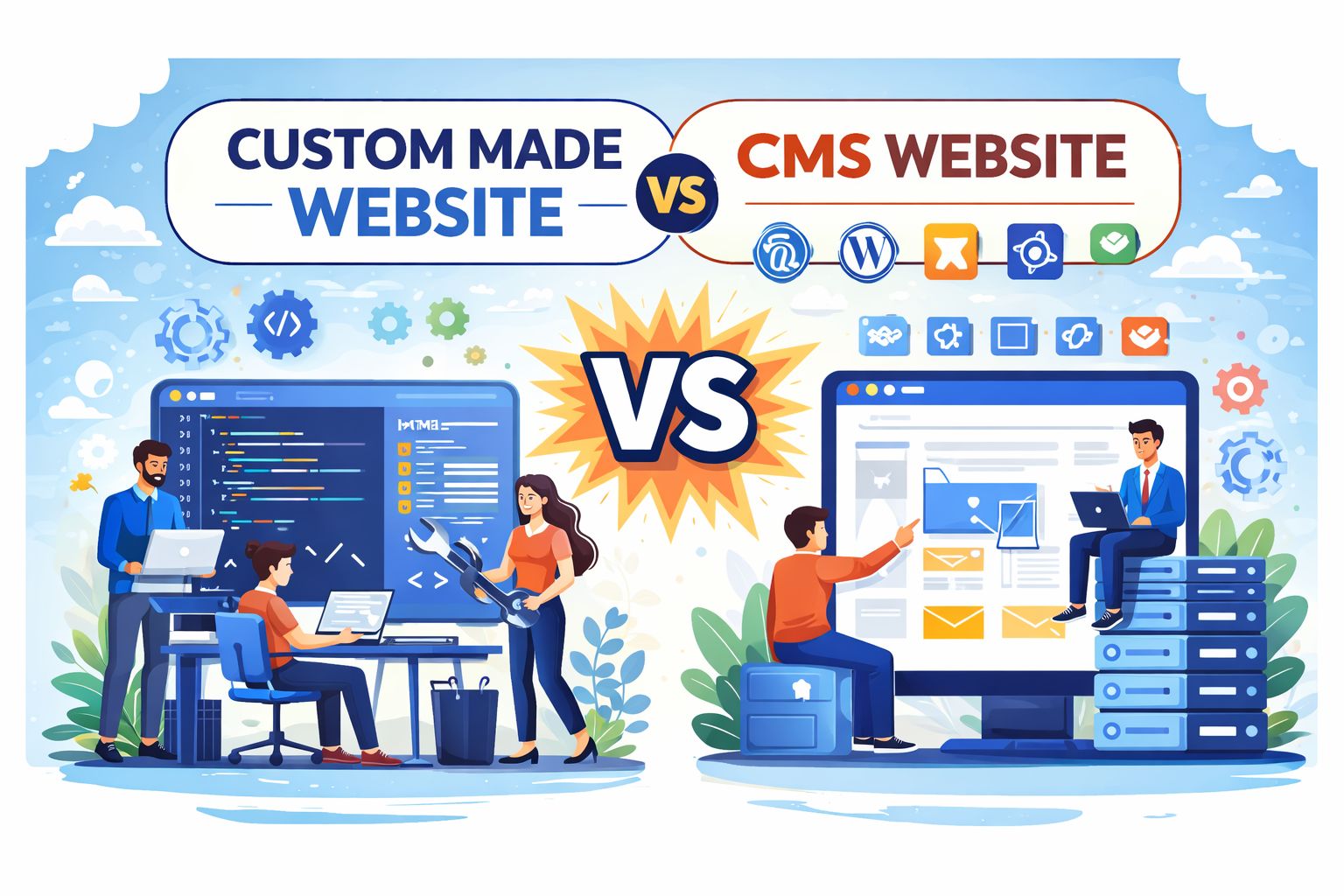 Custom-coded vs CMS Website